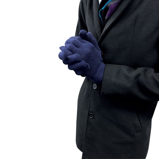 Tunnstickade vinterhandskar i ull för vuxna herrar - Image 4