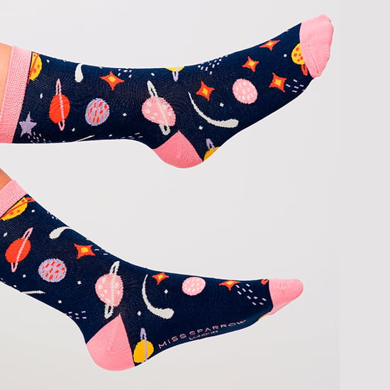 Miss Sparrow - Ladies Bamboo Socks | Novelty Patterned Striped Polka Dot Socks | Breathable Soft | Gifts for Her - Bright Thick Stripe - Image 5