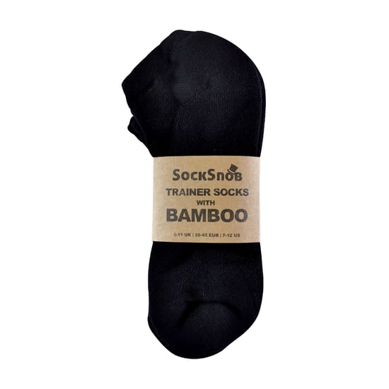 Sock Snob - 6 Pack Ladies Low Cut Bamboo Organic Cotton Trainer Socks - Image 2
