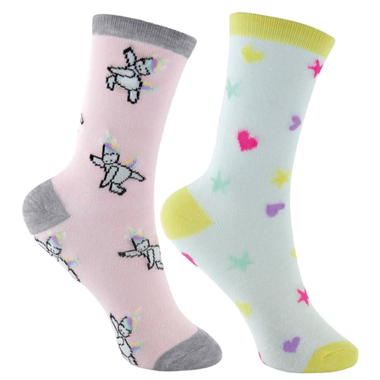 6 Pair Multipack Pastel Novelty Girls Unicorn Socks - Image 4