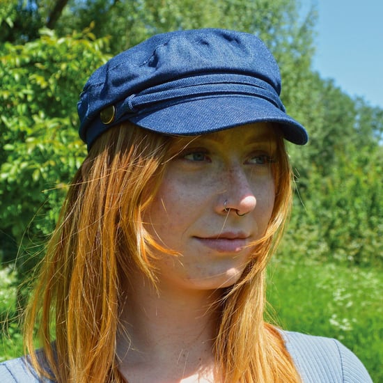 Bomullstoppad jeans- eller manchesterhatt för damer Baker Boy Hat Fiddler Cap - Image 3