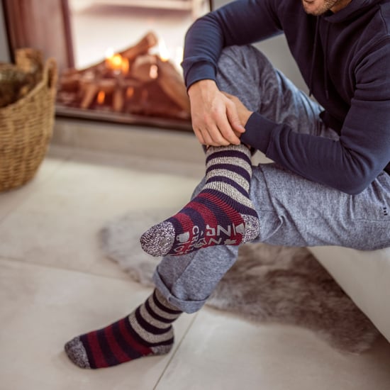 HEAT HOLDERS - Mens Striped Fleece Lined Non Slip Thick Slipper Socks - Image 5