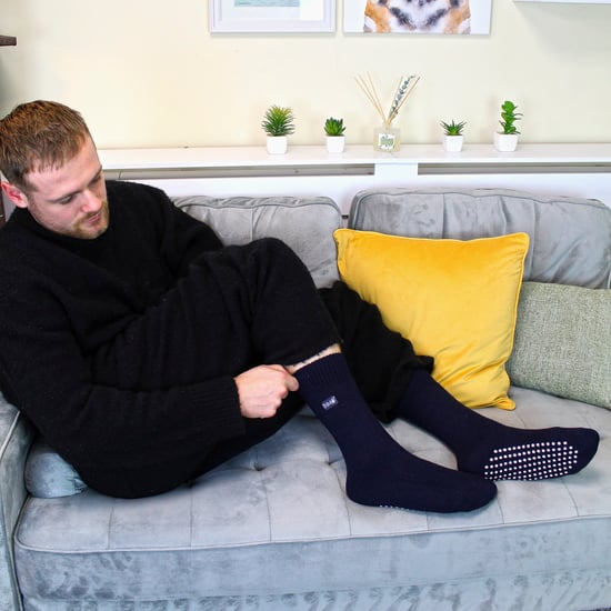 THMO - Mens Thermal Fleece Lined Slipper Socks with Non Slip Grips - Image 3