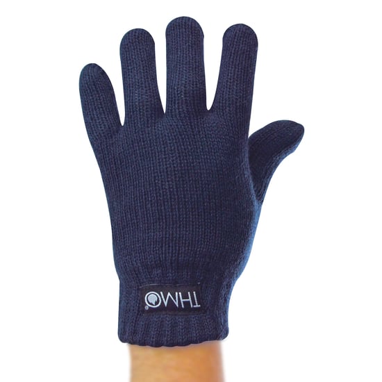 Childrens Thinsulate Gloves for Winter | THMO | Boys & Girls Knitted Thermal Full Finger Gloves for Kids - Blue - Image 3