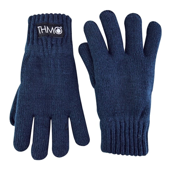 Childrens Thinsulate Gloves for Winter | THMO | Boys & Girls Knitted Thermal Full Finger Gloves for Kids - Blue - Image 5