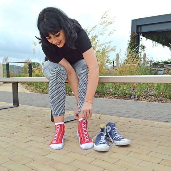 Set van 2 uniseks katoenen sokken die op schoenen lijken - Zwart - Image 5