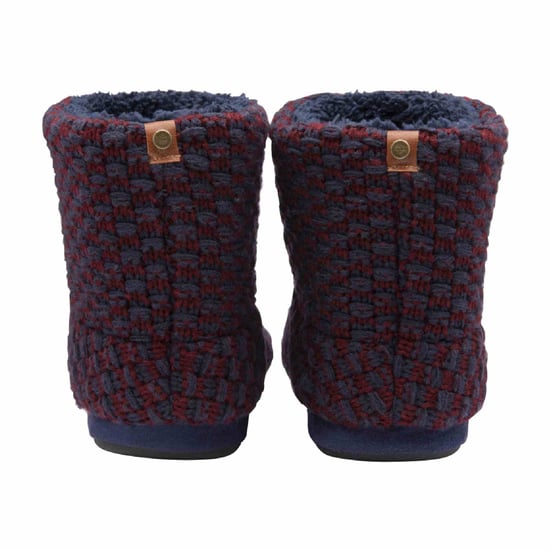 DUNLOP - Heren Fuzzy Sherpa Geheugenfoam Slippers (8, Marineblauw/Bordeaux) - Image 2