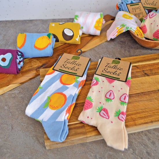 TALKIE SOCKS - Bomullsstrumpor för damer Quirky Funky Novelty Design Fruit Socks - Image 3