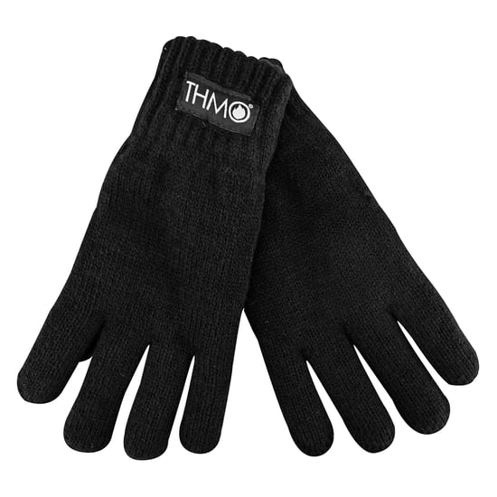 Childrens Thinsulate Gloves for Winter | THMO | Boys & Girls Knitted Thermal Full Finger Gloves for Kids - Black - Image 4