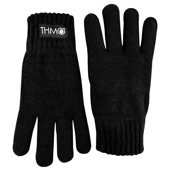 Childrens Thinsulate Gloves for Winter | THMO | Boys & Girls Knitted Thermal Full Finger Gloves for Kids - Black - Image 5