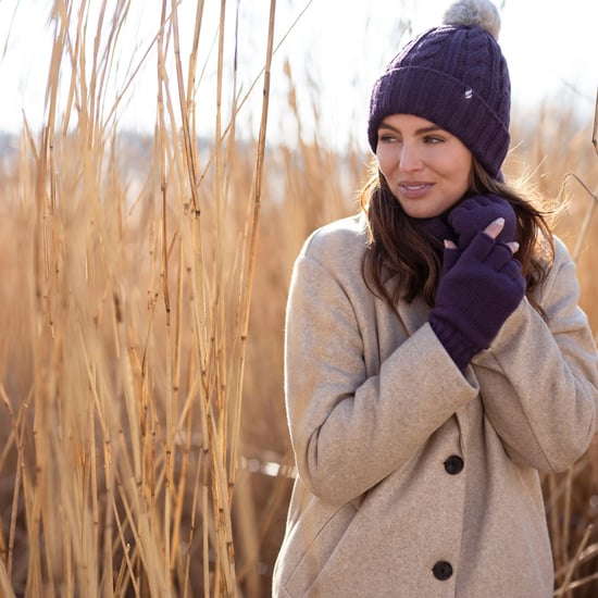 Ladies Solid Knitted Fingerless Gloves | HEAT HOLDERS | Navy Solid - Image 5