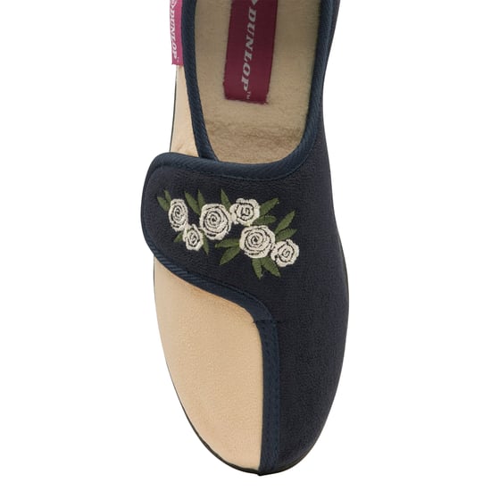 Dunlop - Dames Verstelbare Brede Pasvorm Geheugenfoam Bloemige Klittenbandslippers voor Oudere Vrouwen - Image 5