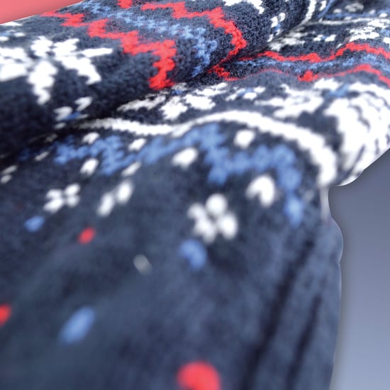 Mens Winter Warm Christmas Bootie Socks | Fairisle Pattern | For Cold Weather - Navy Fairisle - Image 3