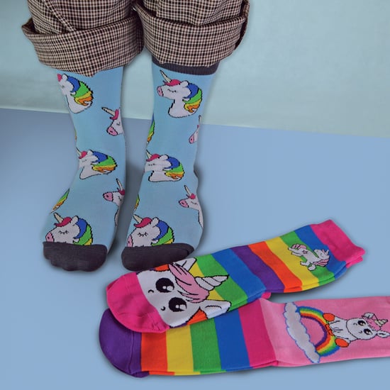 Set van 3 sokken met regenboogeenhoorns voor meisjes - Regenboog - Image 5