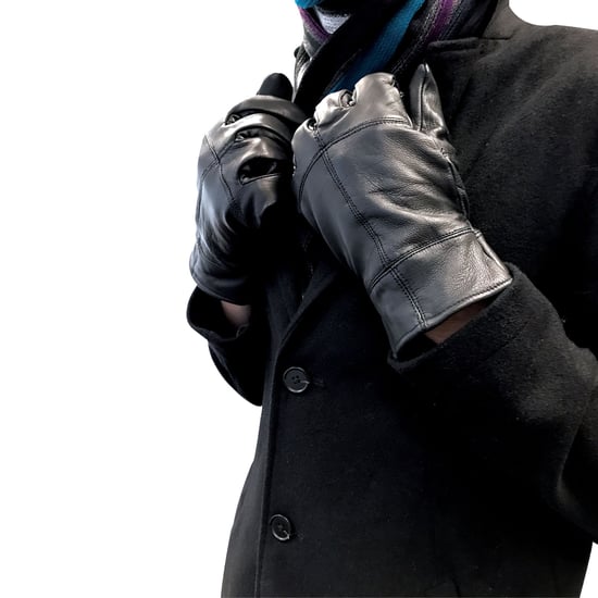 Mens 3M Thinsulate 40 gram Thermal Insulated Winter Leather Gloves - Image 3