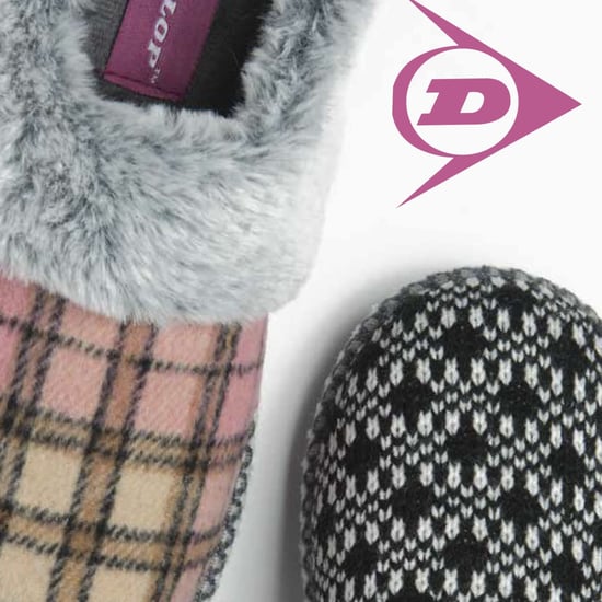 Dunlop - Dames Schattige Gezellige Pluche Geheugenfoam Gebreide Slippers Met Open Hak Muiltjes - Image 4