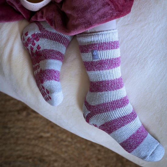 Värmehållare - tjocka, termiska, halkfria vintersockor för damer - Image 3