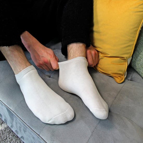 Mens Thermal Low Cut Trainer Socks | 12 Pair Multipack | Winter Invisible Socks for Men - White - Image 3