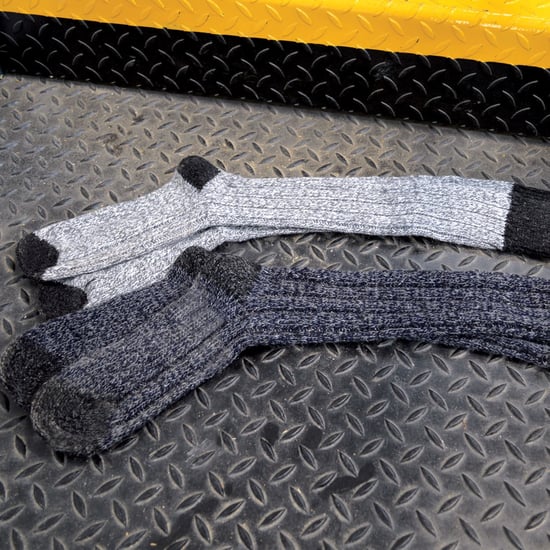 Set van 3 geribbelde kniehoge wollen gebreide laarzensokken voor heren - WFH0035GRY - Image 5