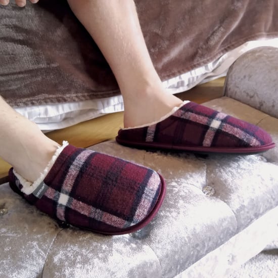 Dunlop - Heren Warm Pluche Fleece Gevoerde Instap Slippers met Geruit Patroon - Image 4