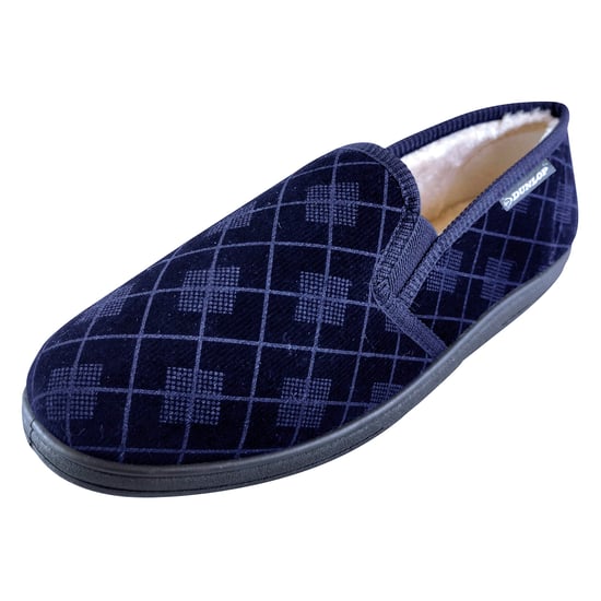 DUNLOP - HEREN PLUSH VACHT VOERD GEHEUGEN SCHOENEN RUITEN PATROON MOCCASINSLOPPERS MET HARTEN ZOOL - Image 4