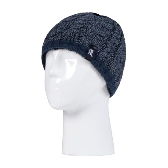 Heat Holders - Boys Kids Cable Knit Warm Fleece Lined Thermal Winter Hat and Gloves Set - DN1P7 - Image 3