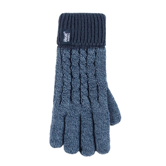 Heat Holders - Boys Kids Cable Knit Warm Fleece Lined Thermal Winter Hat and Gloves Set - DN1P7 - Image 4