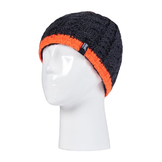 Heat Holders - Boys Kids Cable Knit Warm Fleece Lined Thermal Winter Hat and Gloves Set - CO1P7 - Image 3