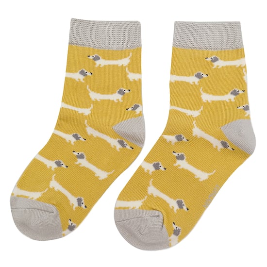 Miss Sparrow - 2 Pack Girls Bamboo Animal Patterned Socks - Sausage Dogs - Image 3