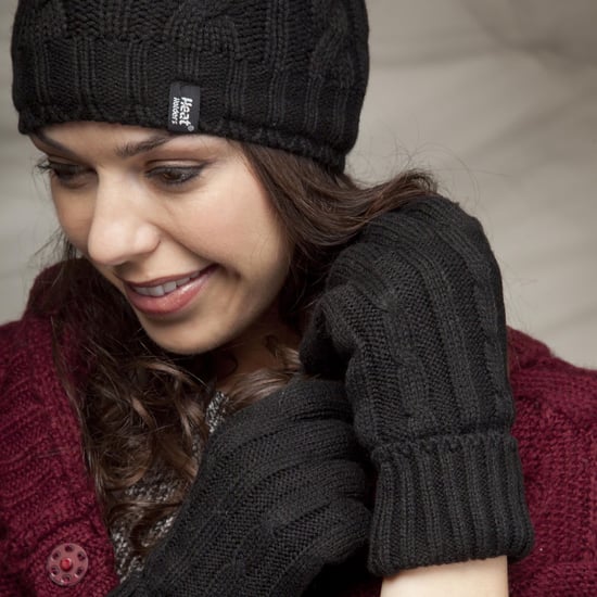 Heat Holders - Ladies Hat & Gloves Set for Winter - Light Grey - Image 4