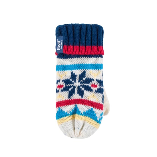 Heat Holders - Kids Boys Winter Knitted Thermal Fleece Lined Cuffed Beanie Hat and Mittens Set - CNM2P5 - Image 4