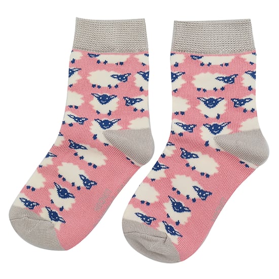 Miss Sparrow - 2 Pack Girls Bamboo Animal Patterned Socks - Sheep - Image 3