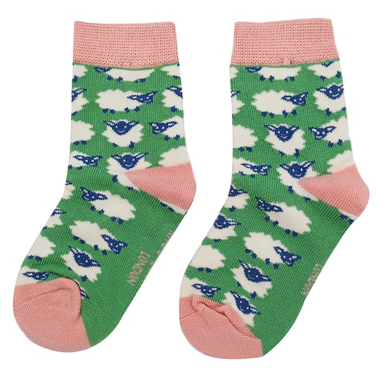 Miss Sparrow - 2 Pack Girls Bamboo Animal Patterned Socks - Sheep - Image 4