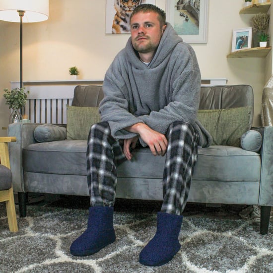 Heren Binnenboot Slippers | Dunlop | Geheugenschuim | Thuis Kamer Slaapkamer | Harde Zool | Geweldig Cadeau voor Hem - Marineblauw - Image 3