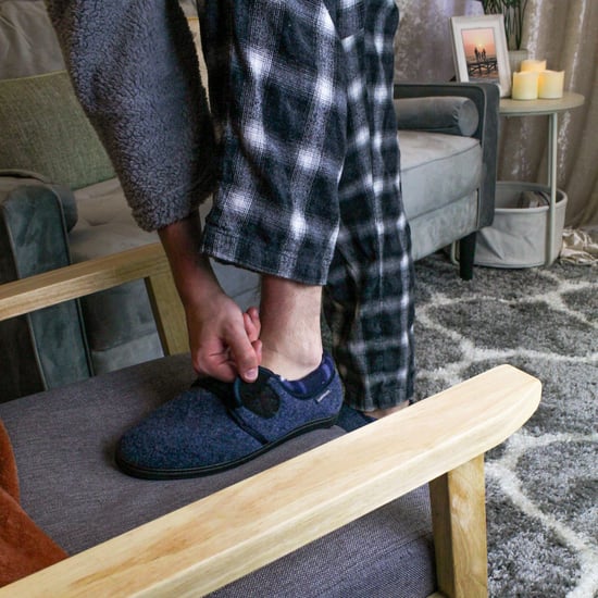 Velcro Slippers voor Mannen | Dunlop | Geheugenfoam | Orthopedisch | Makkelijk Sluiten | Huis Slaapkamer Binnen - Marineblauw - Image 5