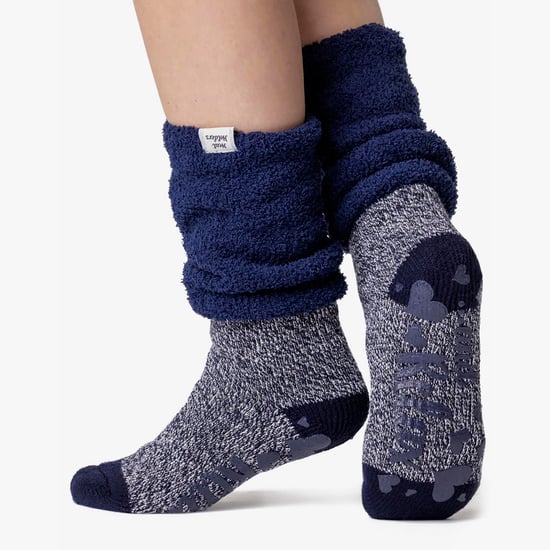 Fluffiga termiska sängstrumpor med halkfri topp för damer - Image 5