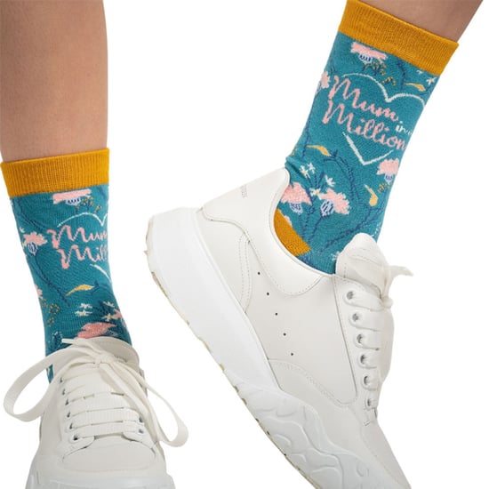 Miss Sparrow - Ladies Mum Socks | Floral Patterned Bamboo Socks | Breathable Soft | Gifts for Mothers Day - Mum Socks (Blue) - Image 3