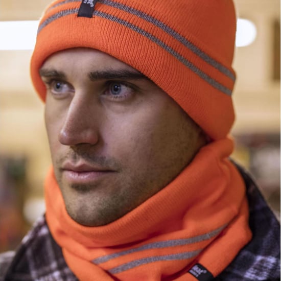 Hi Vis Hat, Neck Warmer & Gloves Set | Heat Holders | Reflective Workwear Set for Extreme Cold Weather - Orange - Image 5