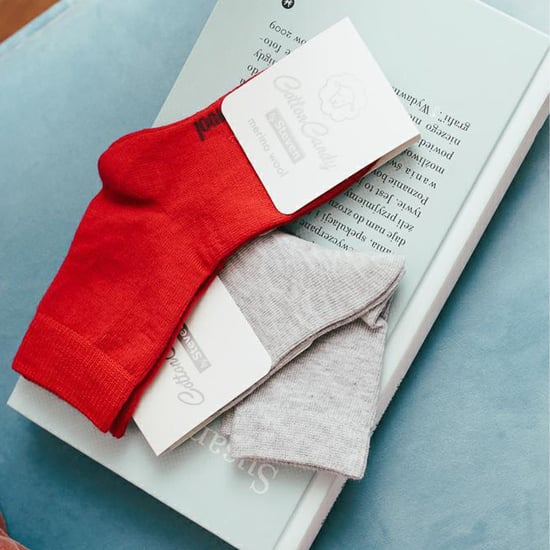 Steven - Kids Warm Merino Wool Thermal Socks - Dark Red - Image 4