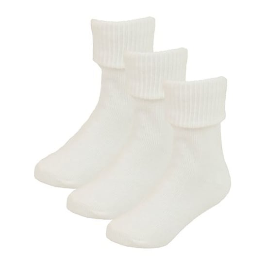 Baby Cotton Turn Over Top-strumpor | 6-parspaket | Sock Snob | Vanliga roliga strumpor för pojke och flicka - Cream - Image 3