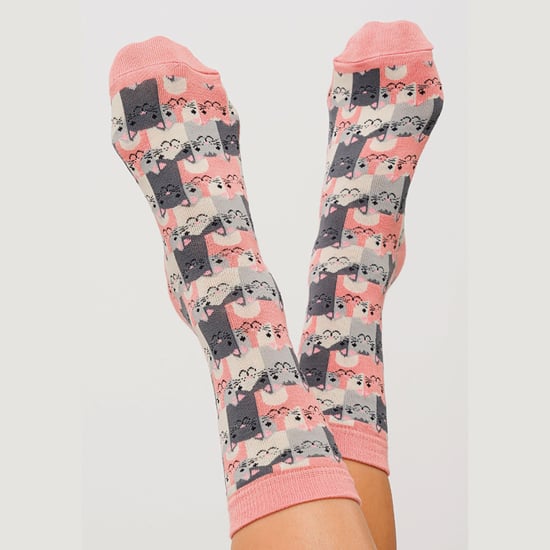 Miss Sparrow - Ladies Novelty Cat Breathable Bamboo Socks - Happy Cats (Pink) - Image 3