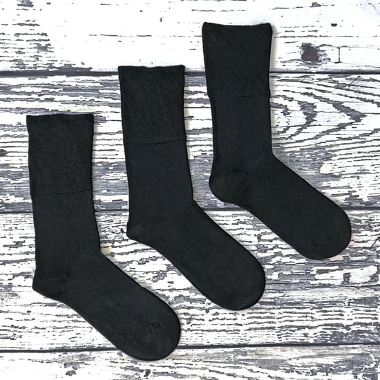 12 Pairs Mens Thermal Diabetic Socks | Sock Snob | Non Elastic Extra Wide Diabetic Socks for Poor Circulation - Black - Image 3