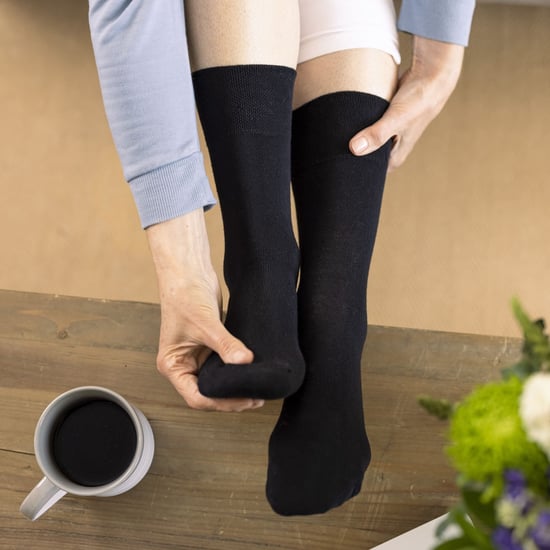 IOMI - 6 Pack Ladies Diabetic Bamboo Socks | Extra Wide Seamless Loose Non Elastic Socks for Women - Beige - Image 4