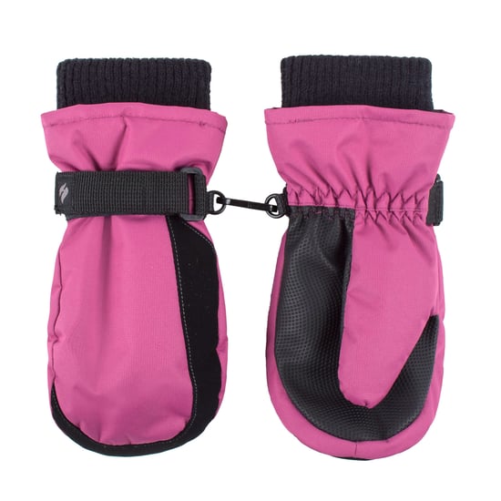 Heat Holders - Kids Thermal Fleece Lined Mittens | Boys & Girlas Warm Ski Gloves for Winter - Pink - Image 3