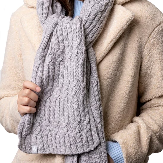 Ladies Knitted Hat Scarf & Gloves Set | Heat Holders | Womens Fleece Lined Thermal Cold Weather Set for Winter - Light Grey - Image 5