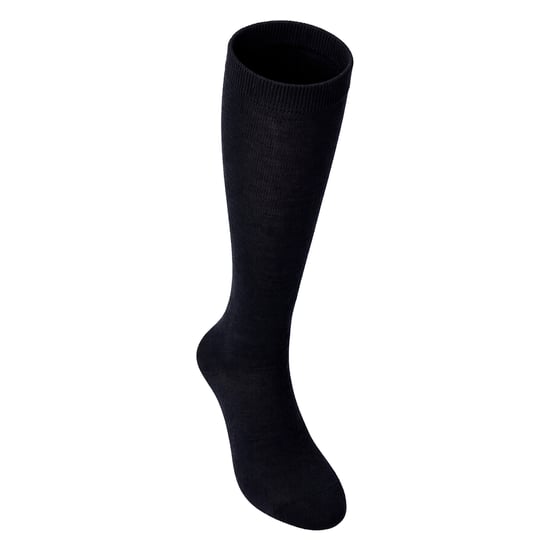 12 Pair Multipack Girls Knee High Socks | Breathable Long Cotton School Socks | Color Option - Grey, Black, White, Blue - Black - Image 3