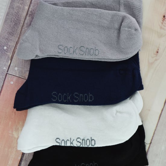 12 par multipack bambusockor för barn | Sock Snob | enfärgade barnstrumpor | perfekta skolstrumpor för sommaren för flickor och pojkar - Marinblå - Image 4
