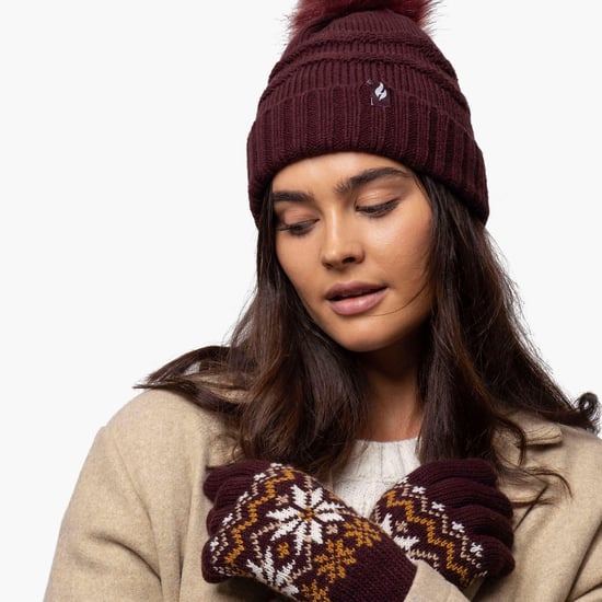 Ladies Winter Fur Beanie Hat | Heat Holders | Zigzag Patterned Pom Pom Hat | Womens Thermal Cuff Bobble Hat - Svart - Image 5