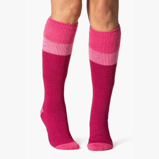 Värmehållare - 3-pack termiska knästrumpor för damer | WoMens tjocka vinterstrumpor 2.3 TOG långa skidstrumpor - Hallon / Ljusrosa - Image 4