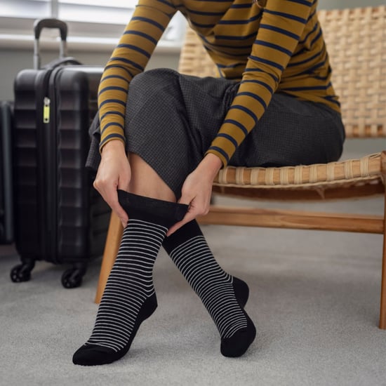 9 Pair Multipack Ladies Cotton Crew Non Elastic Socks | Gentle Grip | Womens Soft Top Striped Patterned Non Binding Socks - Grey Mix - Image 5